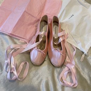 Brand new pink satin Repetto ballet inspired flats